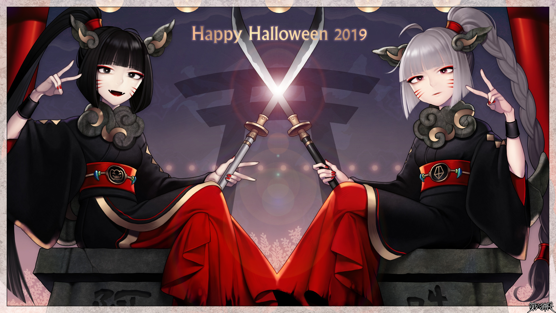 記念撮影～阿吽の狛犬人形～