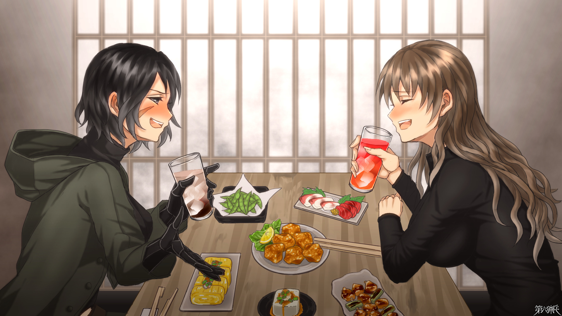 気取らぬいつもの素顔のふたり