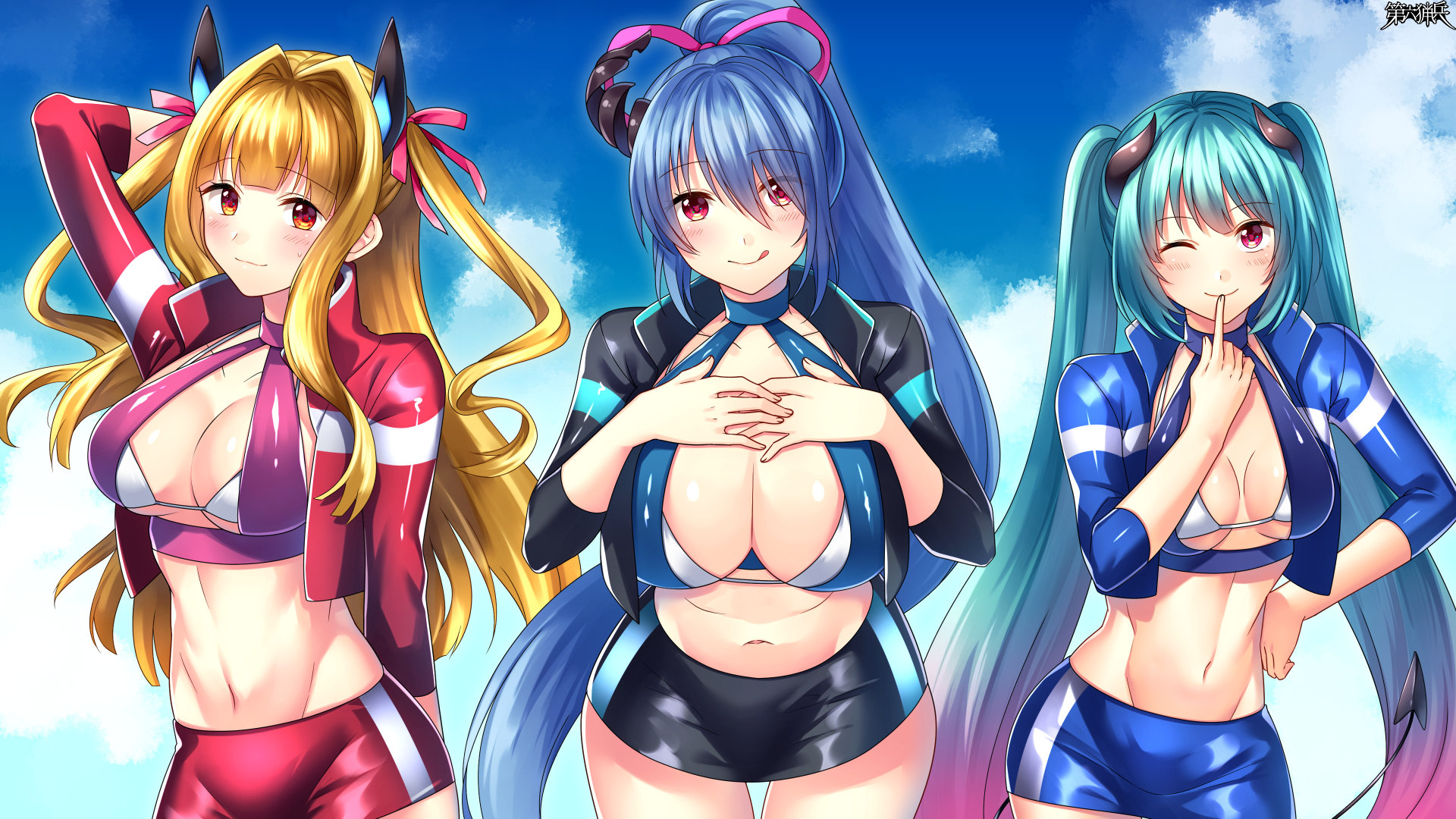 三人娘のＲＱデビューな撮影会！