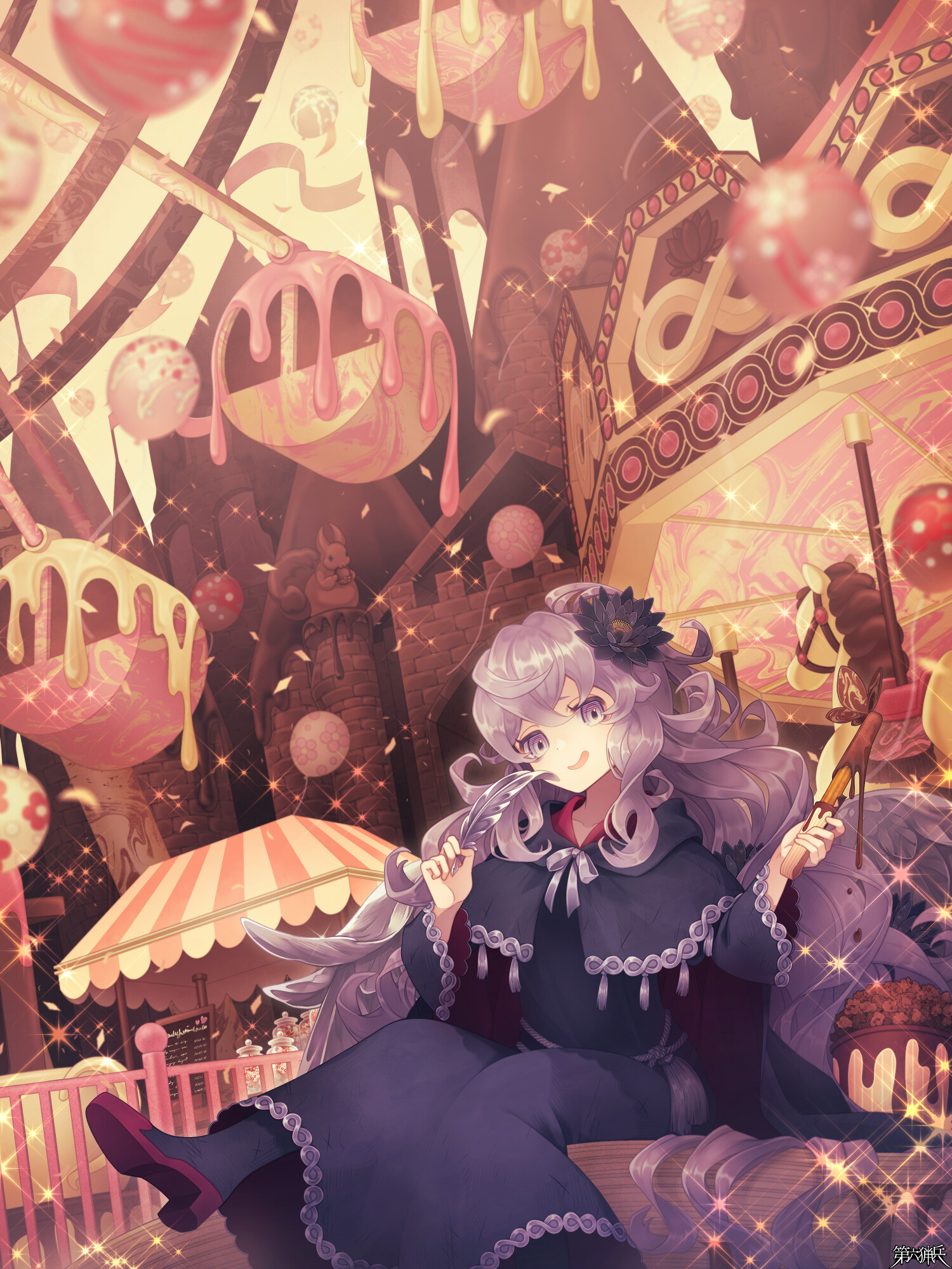 煌びやかな場所で。