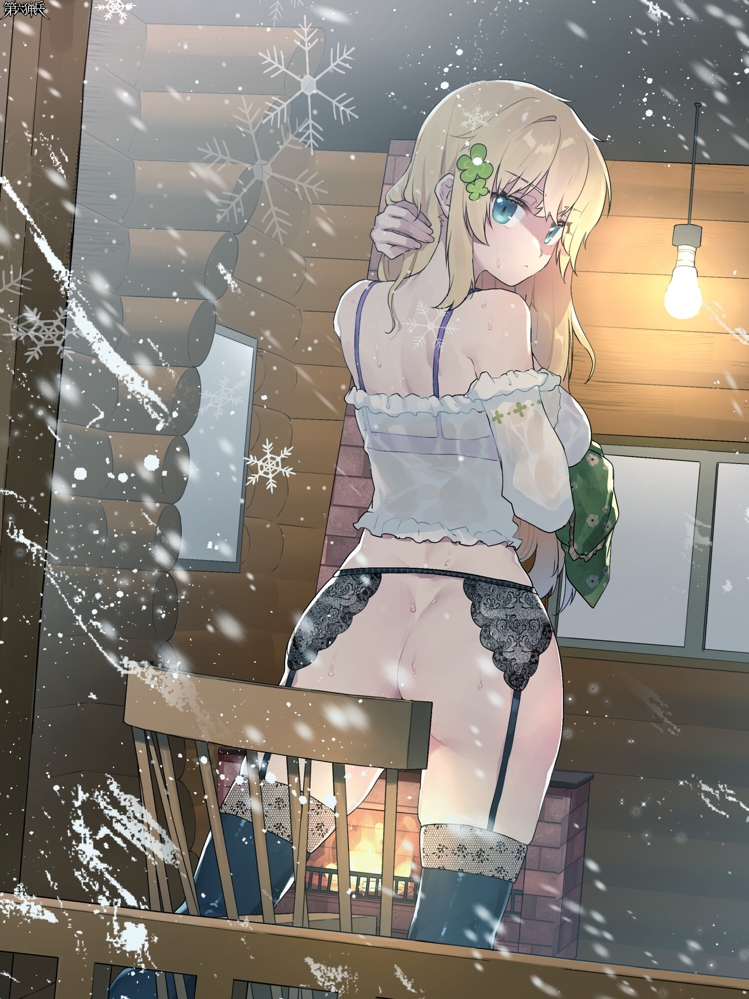 信州の山奥、雪でなく氷雨の降る夜のロッジで
