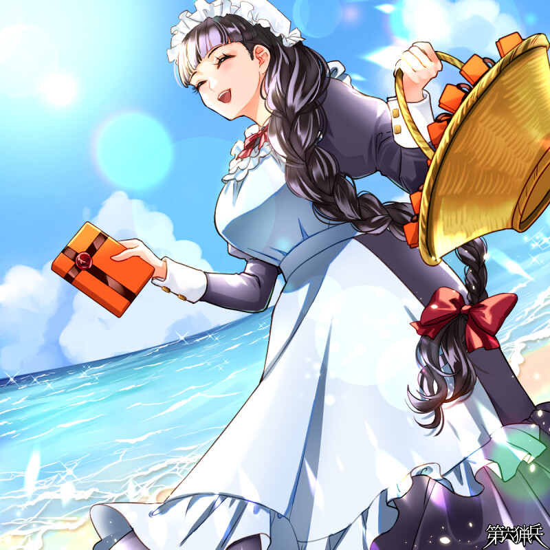 海でチョコを配ろうとは！